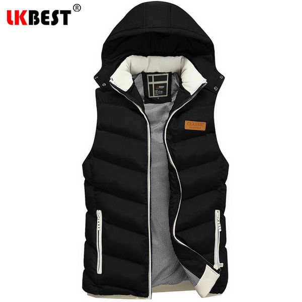 

lkmen's waistcoat 2018 brand new men vest fashion outerwear leisure casual men winter coat warm sleeveless jacket mj03, Black;white