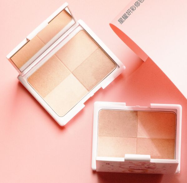

new arrival ukiss brand bronzers highlighters blush and concealer 4 colors to use makeup pad free shipping
