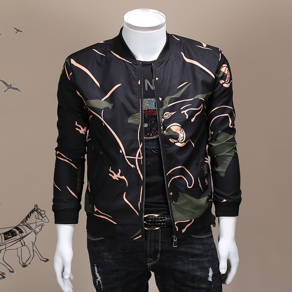 

new men's jackets men's european leg of young korean slim jacket, Black;brown