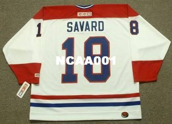 

mens #18 denis savard montreal canadiens 1993 ccm retro away home hockey jersey or custom any name or number retro jersey, Black;red