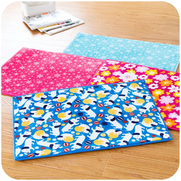 

color flower plush bedroom mat anti-slip absorbent kichen room floor rug shower carpet home decoration sk761