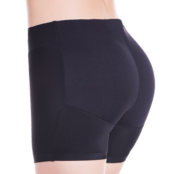 

women's panties padded panty seamless nice bottom thicken buttock briefs push up bufake bupad hip, Black;pink