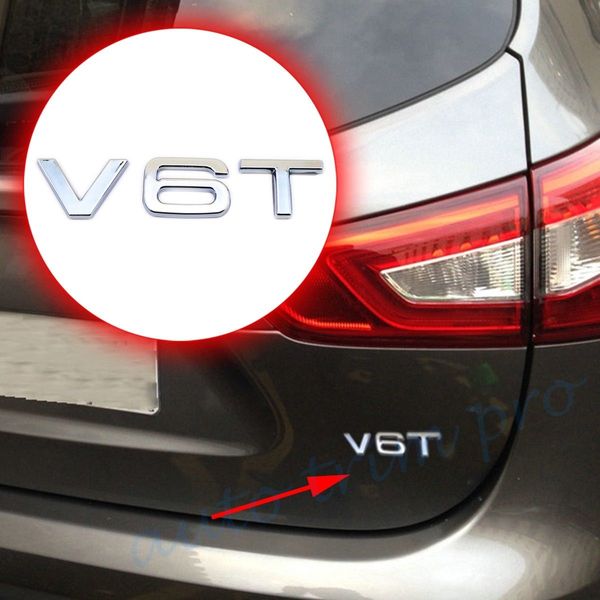 Peças Do Caminhão Do veículo Cauda Carta 3D Adesivo Decalque V6 T V6 T Motor Emblema Do Logotipo Emblema Do Logotipo Do Motor Embelezar enfeite