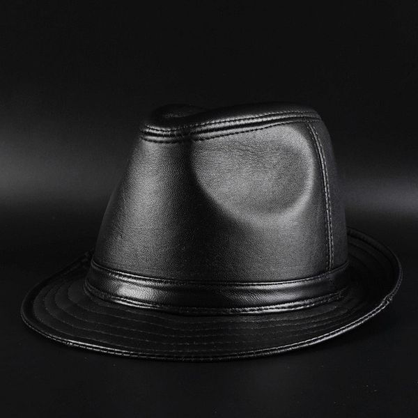 

мода кожи высокого качества мужская fedora trilby hat gentleman осень зима церковь панама cap jazz caps chapeau, Blue;gray