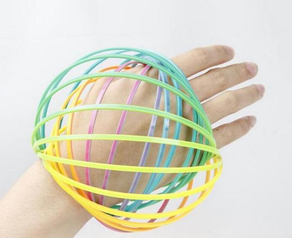 Regenbogen 3D Arm Flow Ring Spielzeug Kunststoff Toroflux Magic Ring Dekompression Spielzeug Kinder Kinder Geschenke GA275