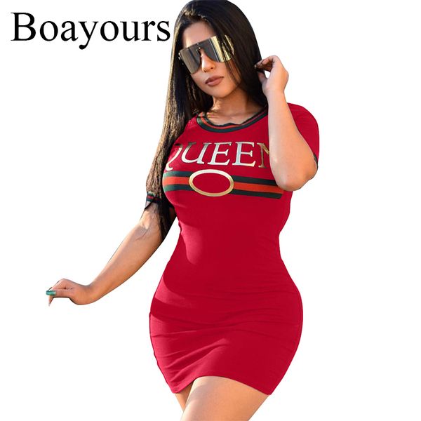 

boayours 2018 letters print t shirt dress women loose short sleeve casual ladies dresses black party mini t-shirt dress vestidos, White;black