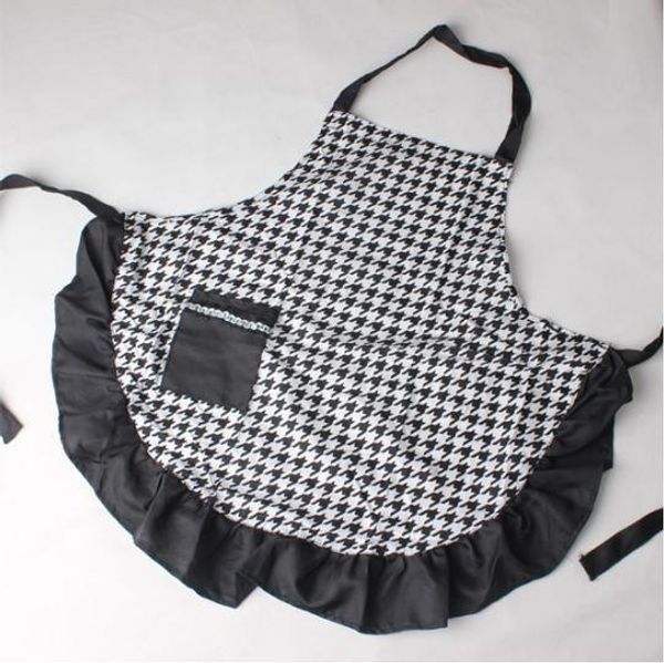 

3pcs small broken flower dot stripe double household apron cute apron cooking kitchen