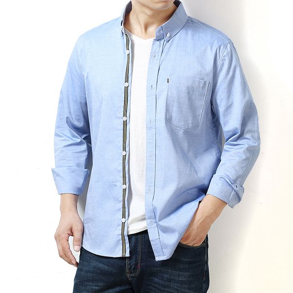 

plus size 8xl 7xl 6xl brand 2018 new cotton shirt men causal shirts clothing men business dress shirt, White;black