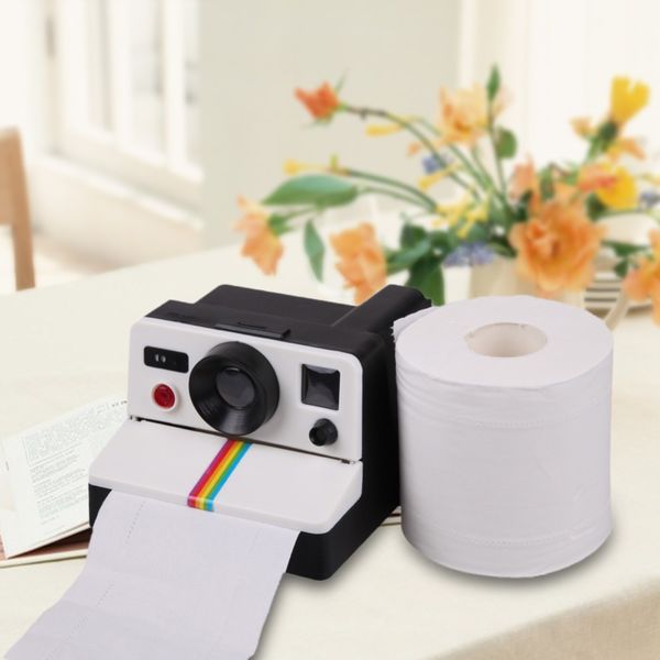 

1pcs creative 80s style cute retro camera shape inspired toilet paper holder/toilet roll box tissue dispenser