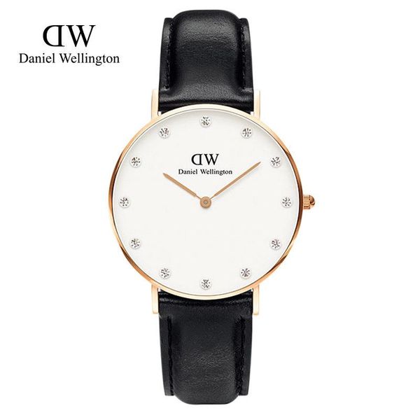 

2018 famous brand Daniel Wellington mens watches with box fashion diamond rose gold 40mm mens watch dw luxury brand quartz wristwatches