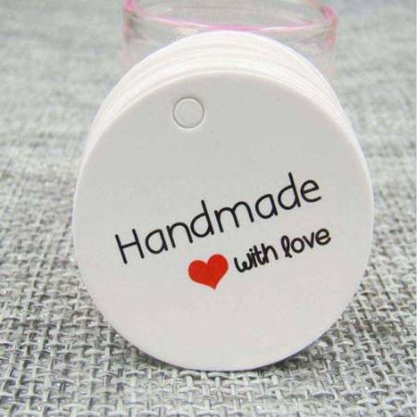 

jewelry kraft hang tag diy hande made with love tag hand made tag for gift packing box labels custom cost extra