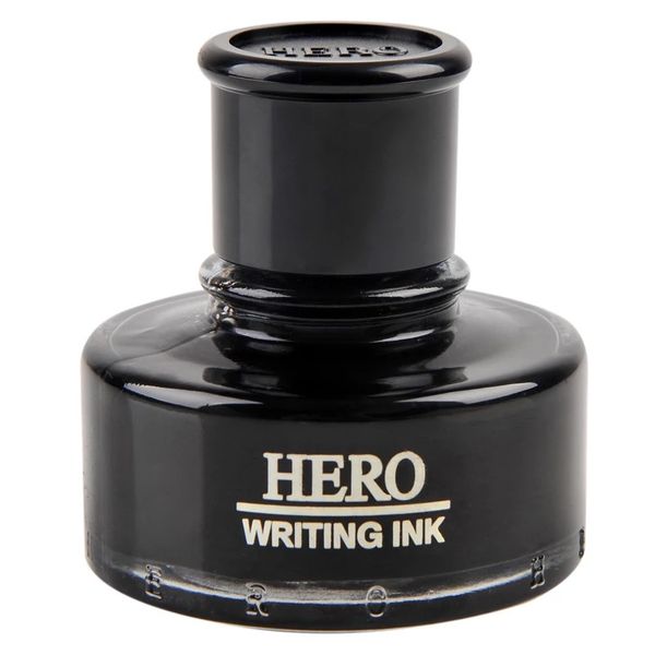 

black fountain pen ink glass bottle 50ml hero-440 for writing pens free shipping