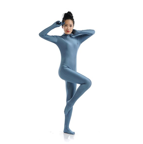 

swh013) grey blue spandex full body skin tight jumpsuit zentai suit bodysuit costume for women/men unitard lycra dancewear, Black