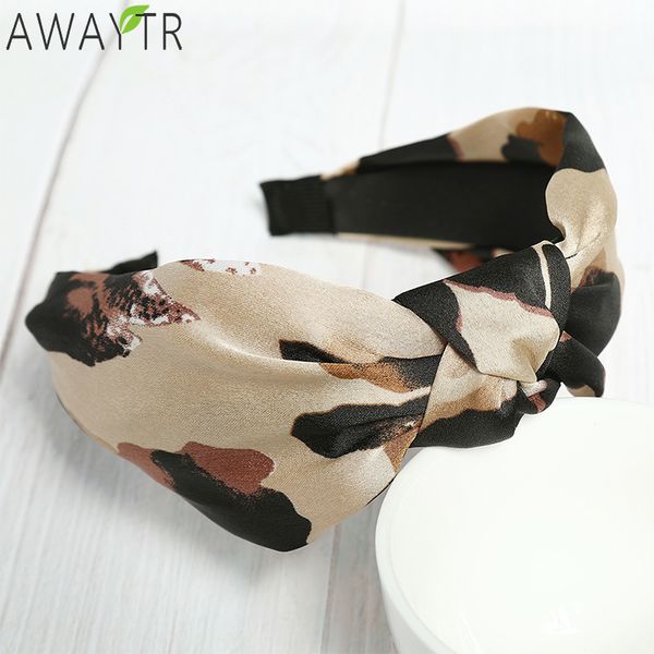 

leopard twist knot pattern headband sweet chiffon print hair band fashion headwear for women girls hair accessories