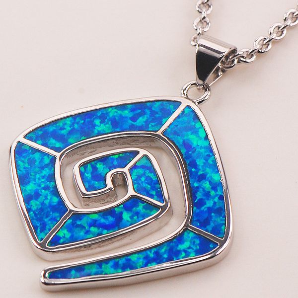 

blue fire opal 925 sterling sier fashion jewelry pendant p159, Black