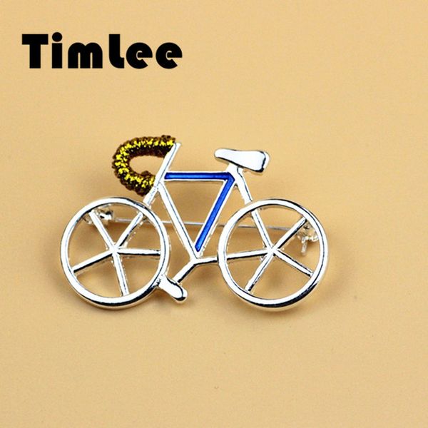 

timlee x053 contracted joker thread men and women leisure bike brooch fashion jewelry wholesale, Gray