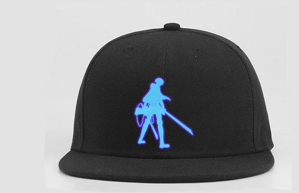 

for anime japan cap on adjustable luminous hat baseball attack titan men cartoon women hip-hop snapback hat fjjal