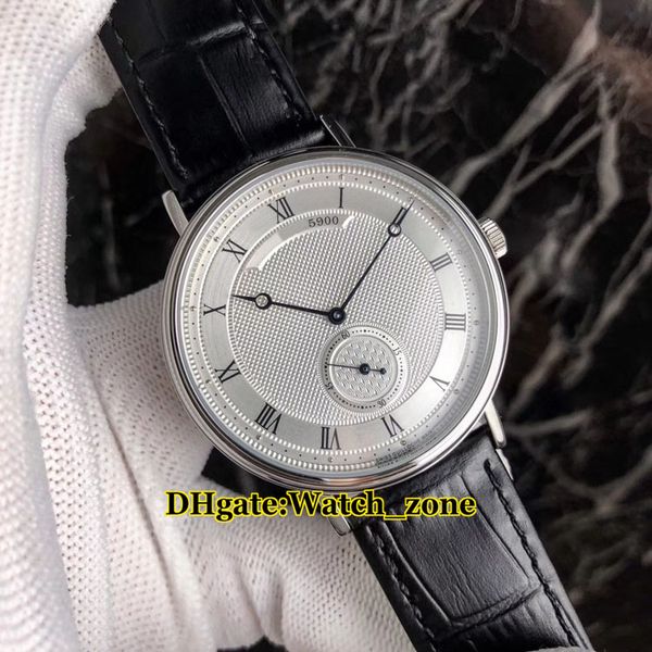 

new brand classique heritage 5907bb/12/984 automatic movement white dial mens watch silver case case leather strap watches, Slivery;brown