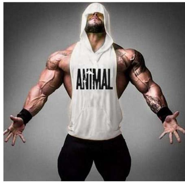 Nova marca animal fitness stringer hoodies camisa muscular roupas de musculação ginásios tanque superior dos homens esportivos sem mangas t camisas