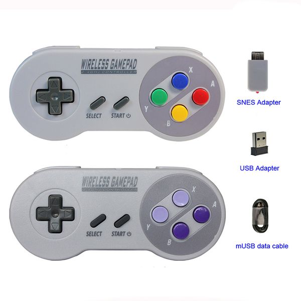 

game console with wireless controller joystick gamepads for nes (snes)super nintendo classic mini wireless console accessory