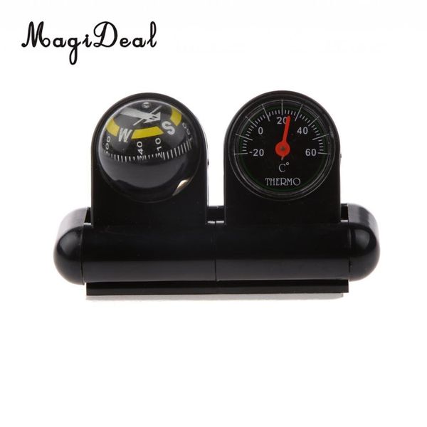

magideal adjustable 2 in 1 outdoor travel car compass thermometer boat truck hiking hunting mini tool direction guide accessory