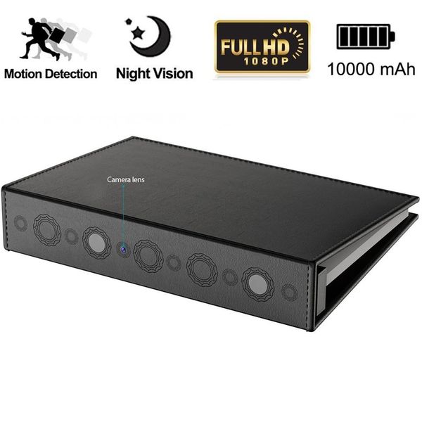 

book camera 1080p nanny camcorder with night vision and motion detective perfect covert security camera for home and office