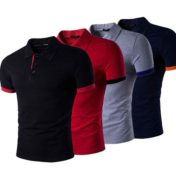 New Fashion Mens Stylish Casual T-Shirts Slim Fit Short Sleeve POLO Shirt Tops