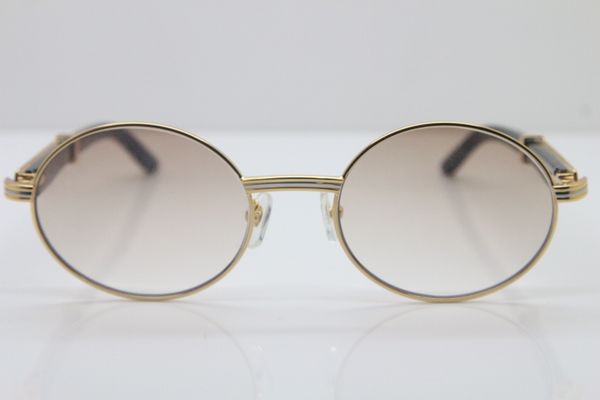 

shipping men 18k c white gold wholesale buffalo horn glasses frame gold sunglasses black sunglasses inside decoration round 755017 lxjr, White;black