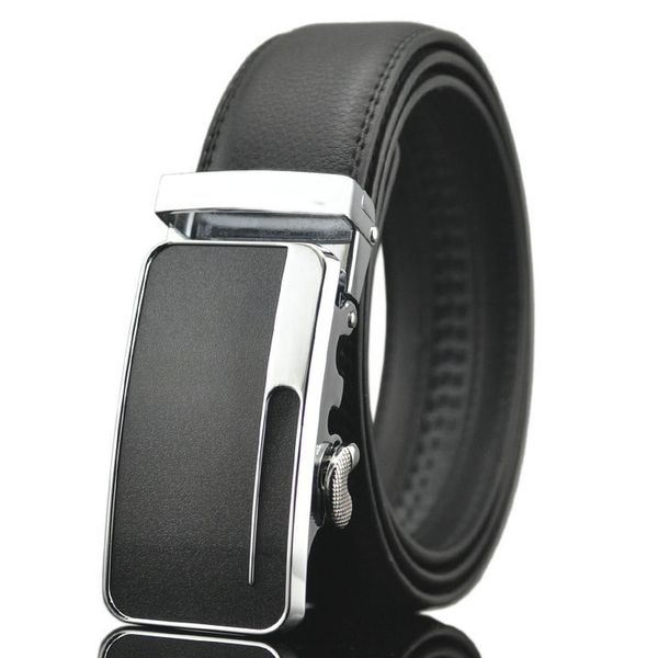 

fashion new arrival brand automatic buckle men belt genuine leather belt for men brand luxury business cow skin male strap lh127, Black;brown