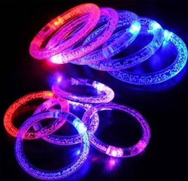 300pcs led flash piscar piscar cor mudando luz lâmpada de lâmpada decoração de casamento fluorescência clube palco pulseira pulseira pulseira pulseira