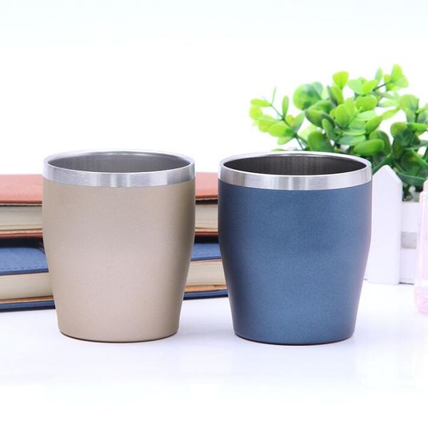 

2018 new style 9oz egg mug wine glasses double wall stainless steel vacuum insulated mug drinking coffee tea mugs beer cups