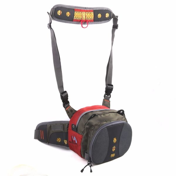 

polyester one-single shoulder strap backpack for men mini chest bag 21x16x18cm fishing waist bag fly fishing backpack