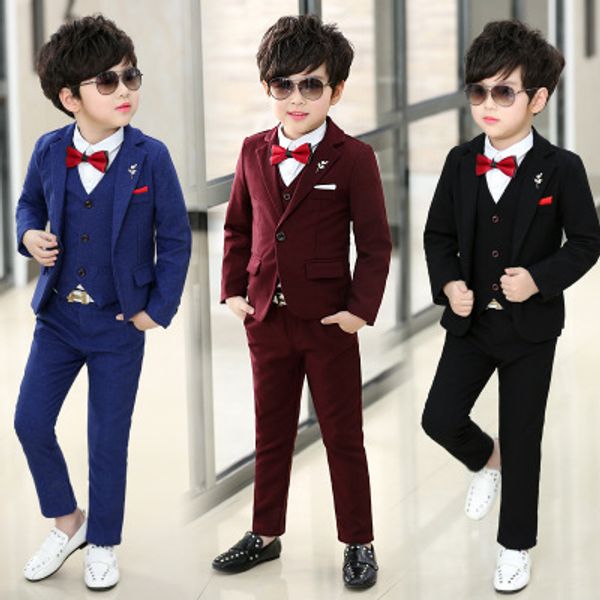 

2018 Spring/Summer New Boys Small Suits Four Pieces/Jackets,Pants,Vests,Blouches Four-piece Boys Dresses/More Styles Shop Selection