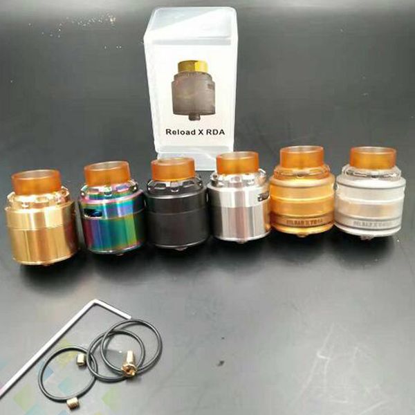 

Reload X RDA Atomizer With BF PIN Rebuildable Dripping Atomizer 24MM Fit 510 squonk BF box mod 6 colors DHL Free