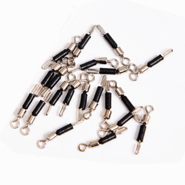 

20PCS Fishing Swivels Snap Rolling Connector Line clip Ring 8 Word Ring Fast Fast Link Fishing snap Tackle Accessories