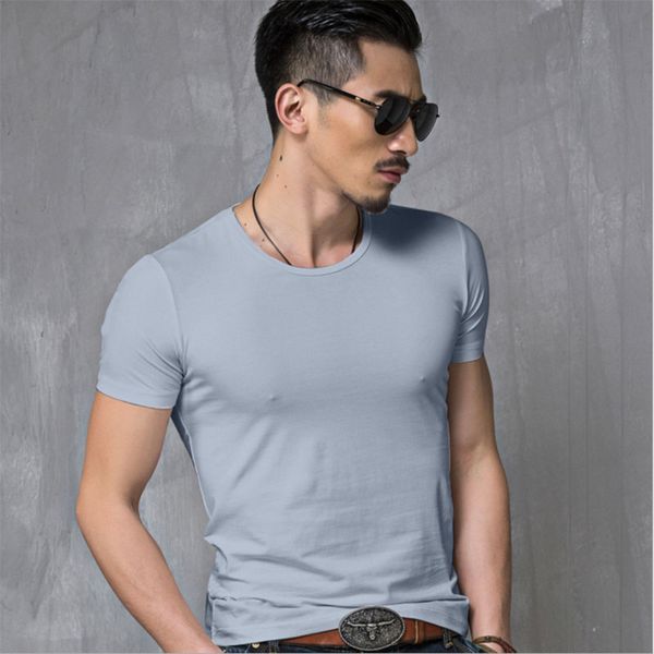 

new men o-neck solid t-shirt short sleeve mens t shirt male summer casual tshirt fashion men's brand clothing, White;black