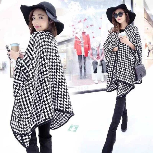 

Streamlined Blanket Coat Cashmere Multipurpose Splicing Cape Women's Shawl Star Show Coat Oversized Poncho Scarf Wraps