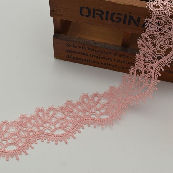 

3yards shell pink venise lace sewing trim bridal for lingerie underwear 1.7, Black