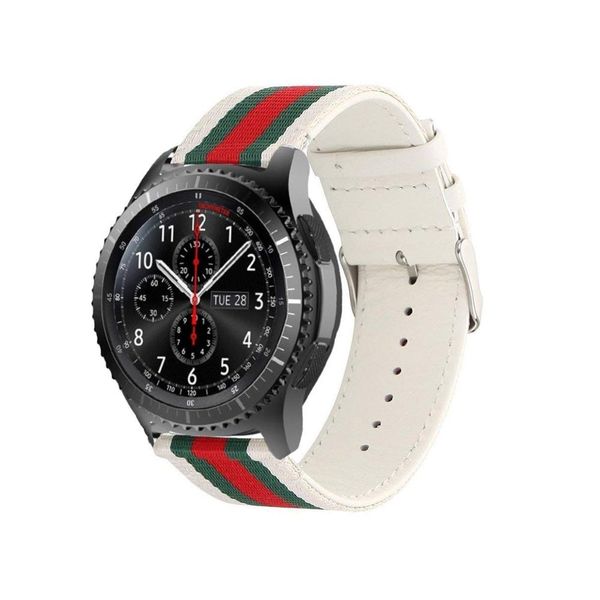

Difeini Samsung Gear S3 смотреть Band граница 22 мм нейлон стиль кожа Спорт замена ремешок для S