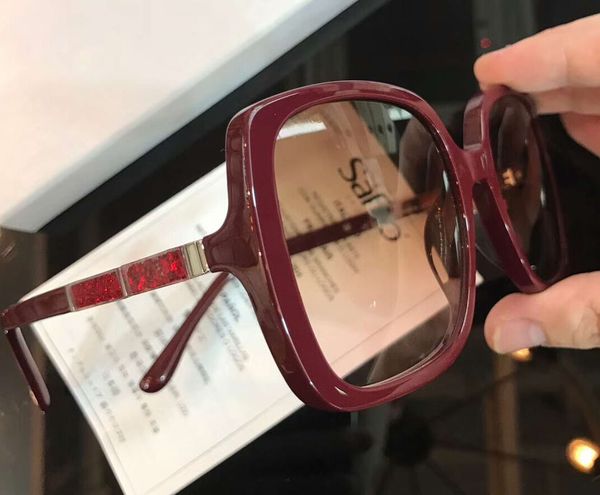 

women square sunglasses chari/s opal burgundy brown shaded 55mm sonnenbrille sun glasses outdoor 0308 sunglasses summer new in box, White;black