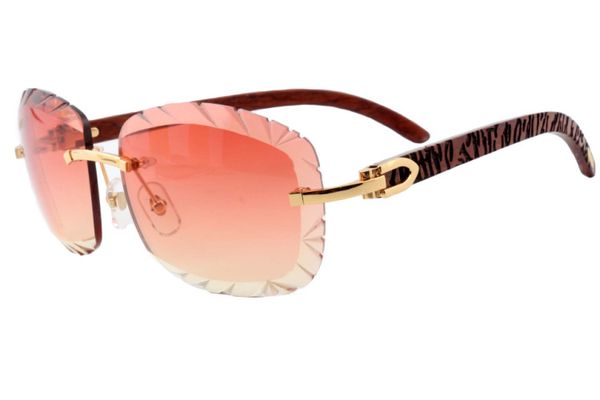 

8300715 fashion sunglasses engraving 60-18-135 high-end luxury natural engraving tiger wooden new legs lens sunglasses, glasses size: m xejj, White;black