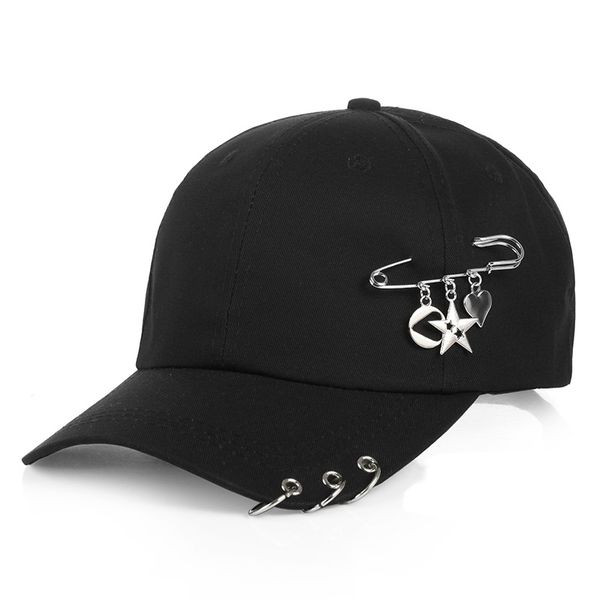 

15pcs/lot singyou punk baseball caps 2018 casual iron ring solid cotton snapback cap casquette hat sun hats, Blue;gray