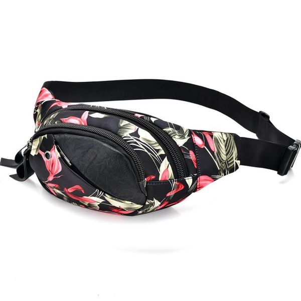 

waist bag floral pattern fanny pack waist pack shoulder bag women money belt women travel bags monedero #510