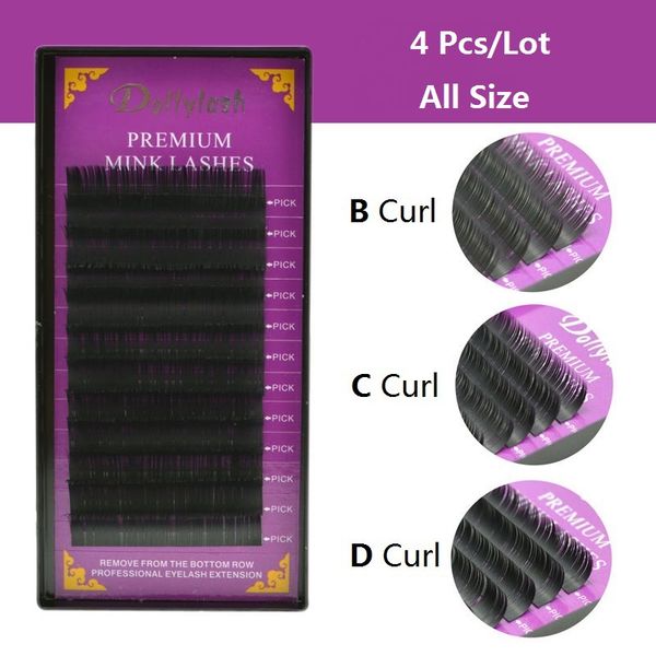 

all size individual mink false eyelash extension soft black fake eye lash 9-14mm makeup toool
