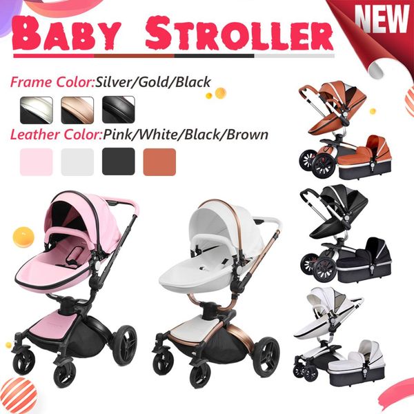2019 2 In 1 3 Baby Stroller With Car Seat High Landscope Folding Carriage For Child From 0 Years Prams Newborns Xunqian 182 36