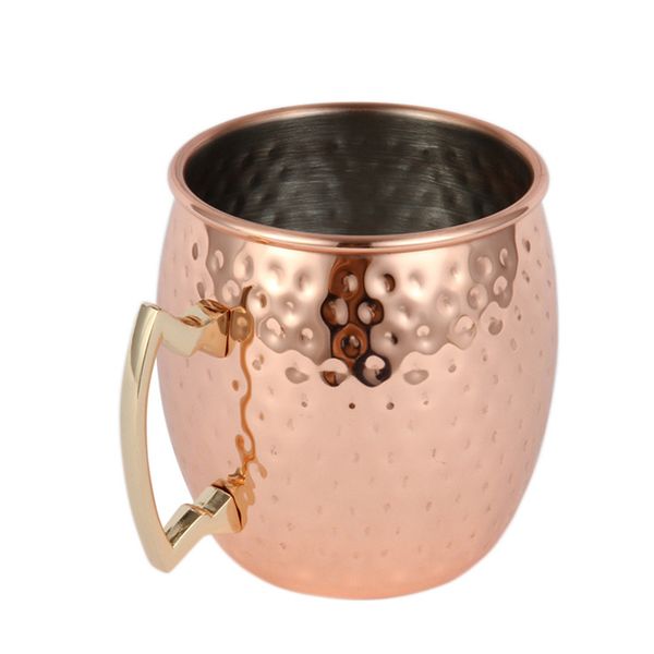 

solid copper кружки 304 из нержавеющей стали москва mule коктейль медь кружка кубок пива вода стекла drinkware 18oz dhl корабль hh7-1793