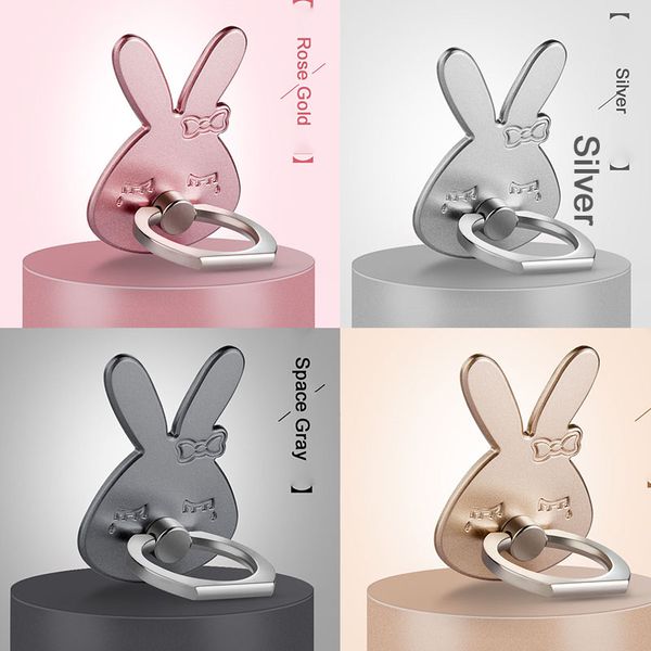 

universal ring phone holde circular squarer mix style 360 degree finger ring fashion for iphone x 8 7 6s samsung s8 cellphone stand rabbit