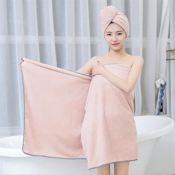 

follome women soft bath towel body spa bath big thick towel shower solid 70*140cm