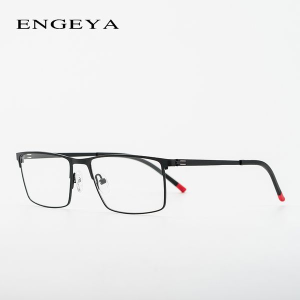 

optical metal glasses frame men retro clear myopia prescription eyewear square designer eyeglasses frame unique hinge#ip9010, Silver