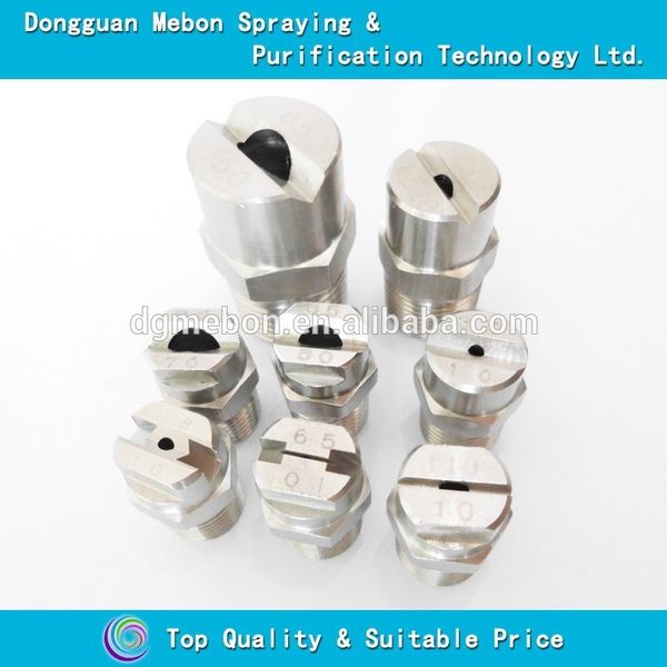 

customized flat fan nozzle,1/8 bspt or npt stainless steel flat jet nozzle
